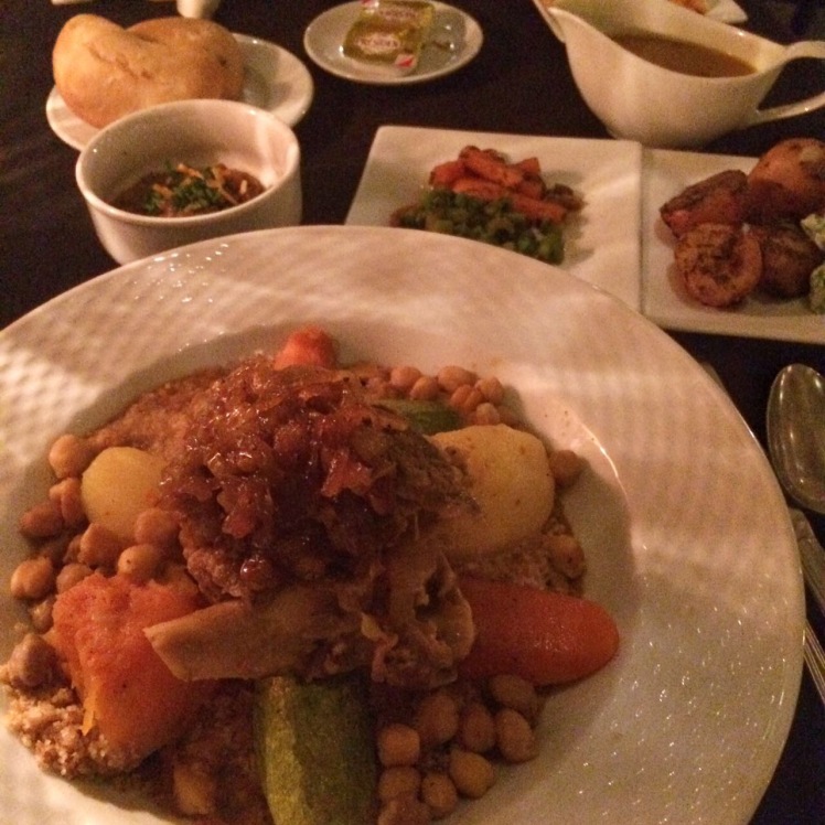 Couscous com lamb tajine no Ricks's Cafe em Casablanca, Marrocos